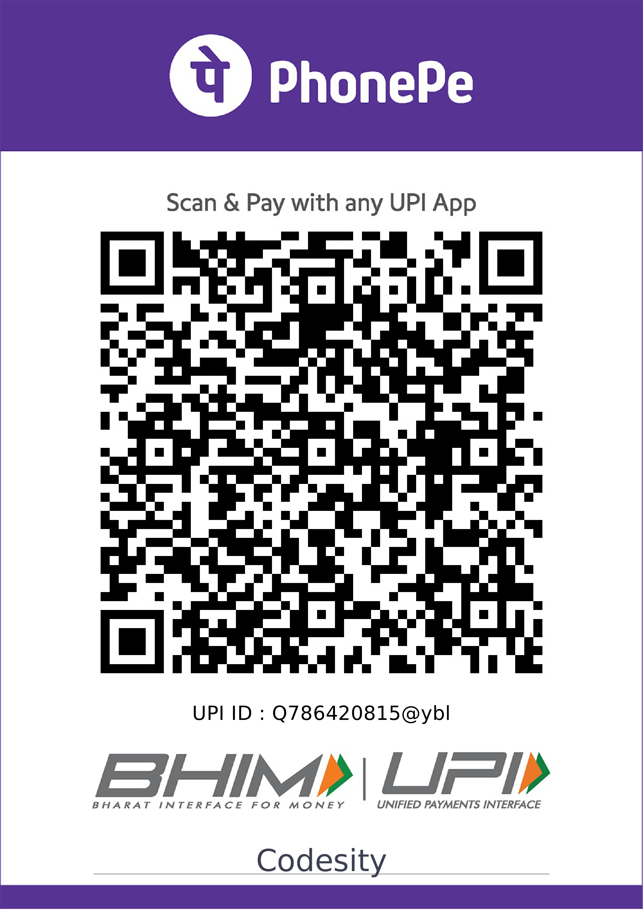 QR Code for Donation